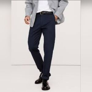 Men's Banana Republic Cotton Classic Navy Pin Strip 35 x 32 Pants EUC